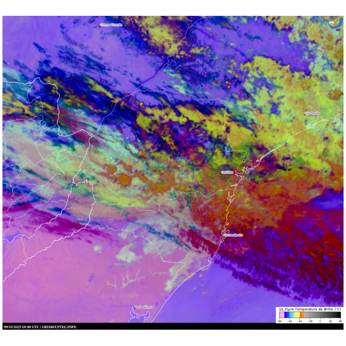 DSAT/INPE: GOES-19, Nighttime Microphysics