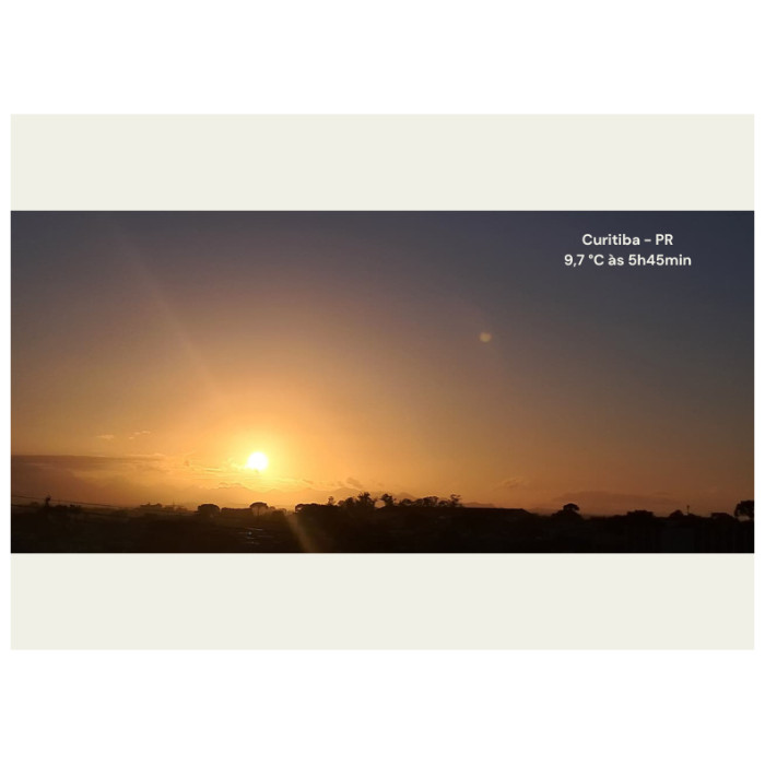 Nascer do Sol no bairro Cajuru